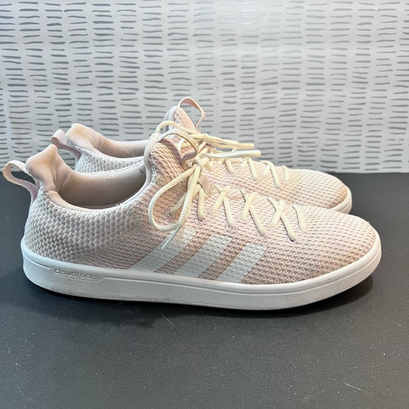 adidas Shoes - Adidas Light Pink All Over Knit Athletic Tennis Shoes size 10